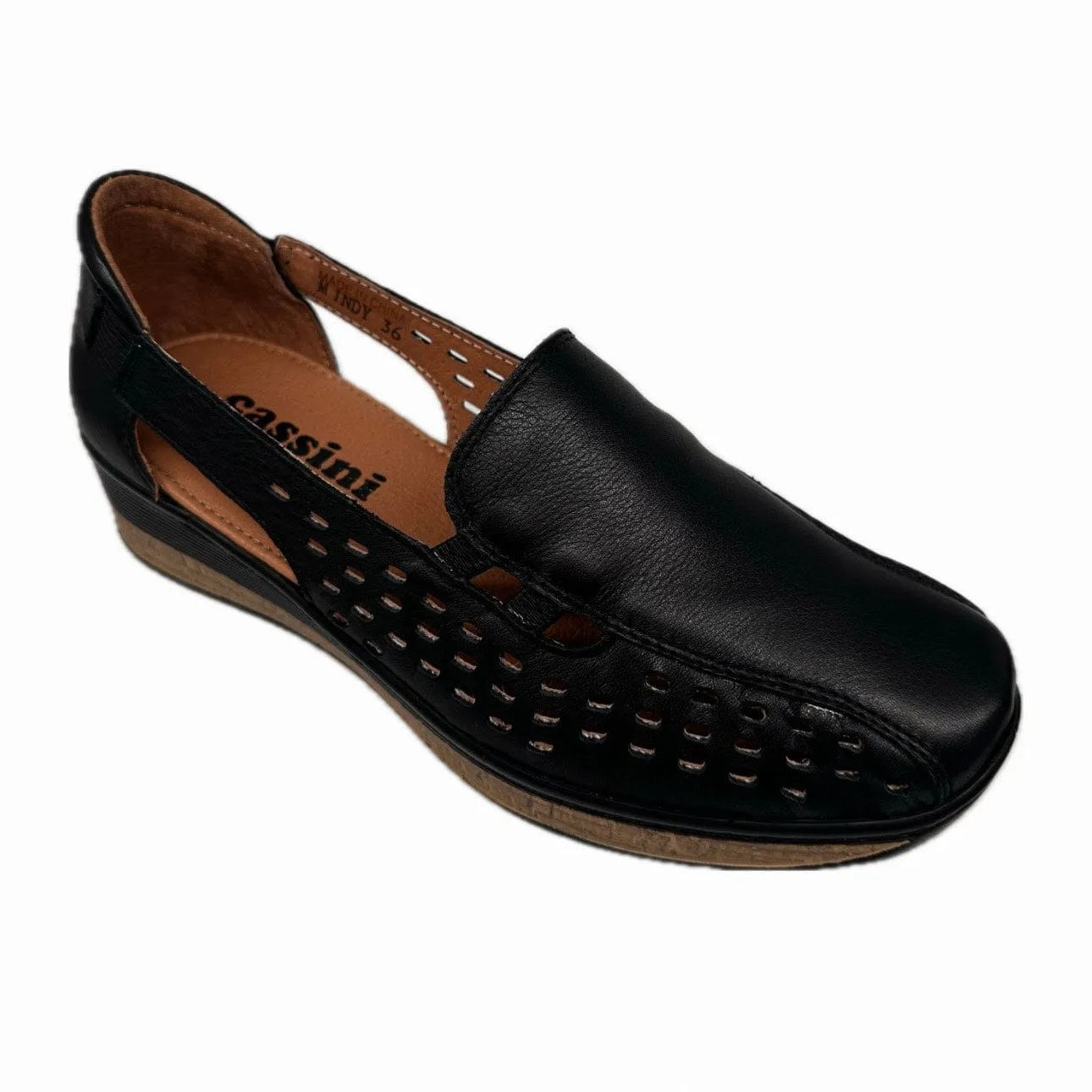Cassini Women's Mindy Slip On Loafers- Black