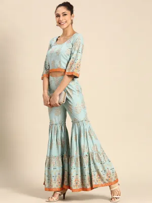 Crop top with sharara
