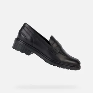 Geox Women's Walk Pleasure Loafers- Black