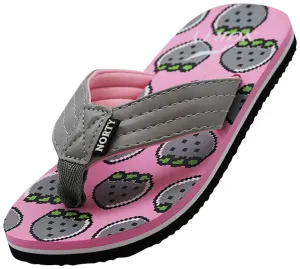 Norty Girls 11-4 Pink Grey Sandals 19134