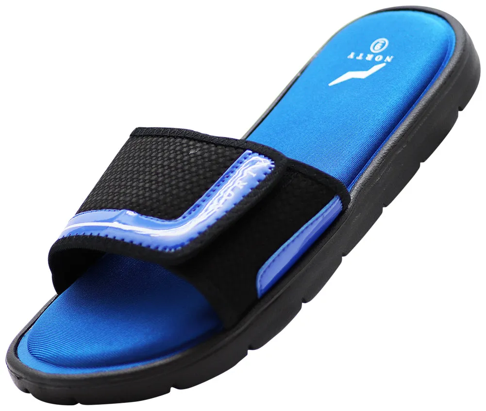 Norty Mens Memory Foam Footbed Comfortable and Casual Sandal Slip On Shoe