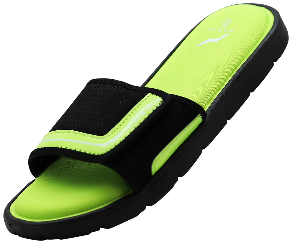 Norty Mens Memory Foam Footbed Comfortable and Casual Sandal Slip On Shoe