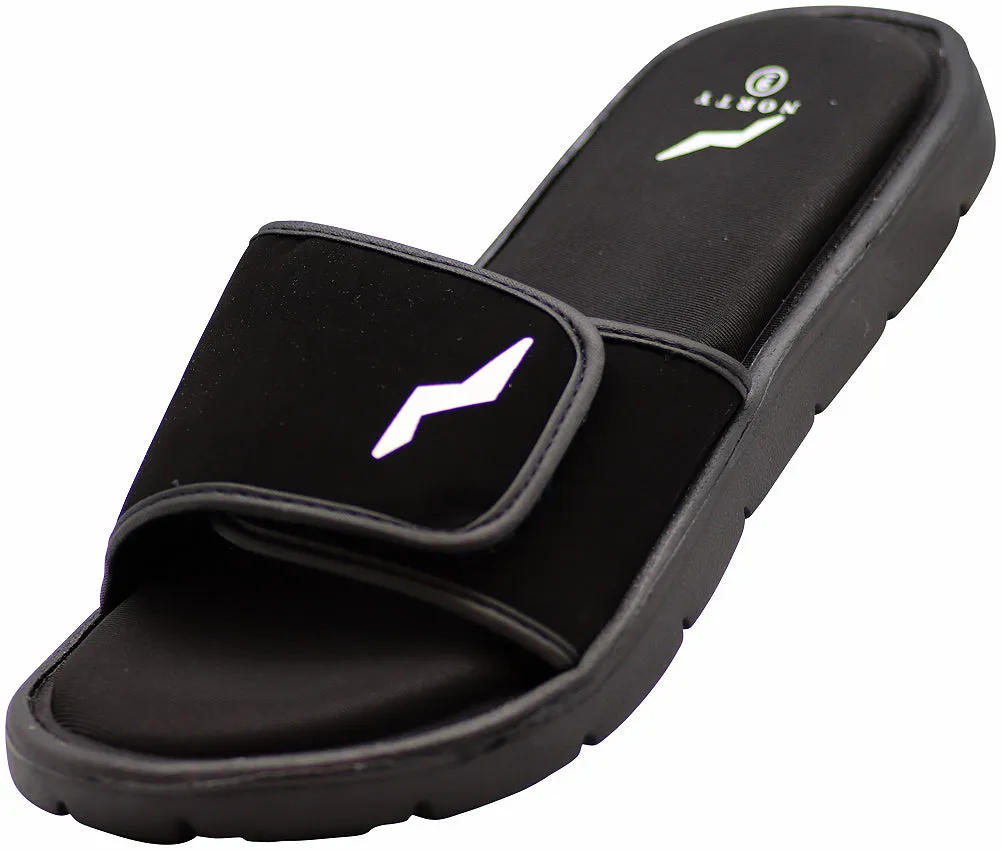 Norty Mens Memory Foam Footbed Comfortable and Casual Sandal Slip On Shoe