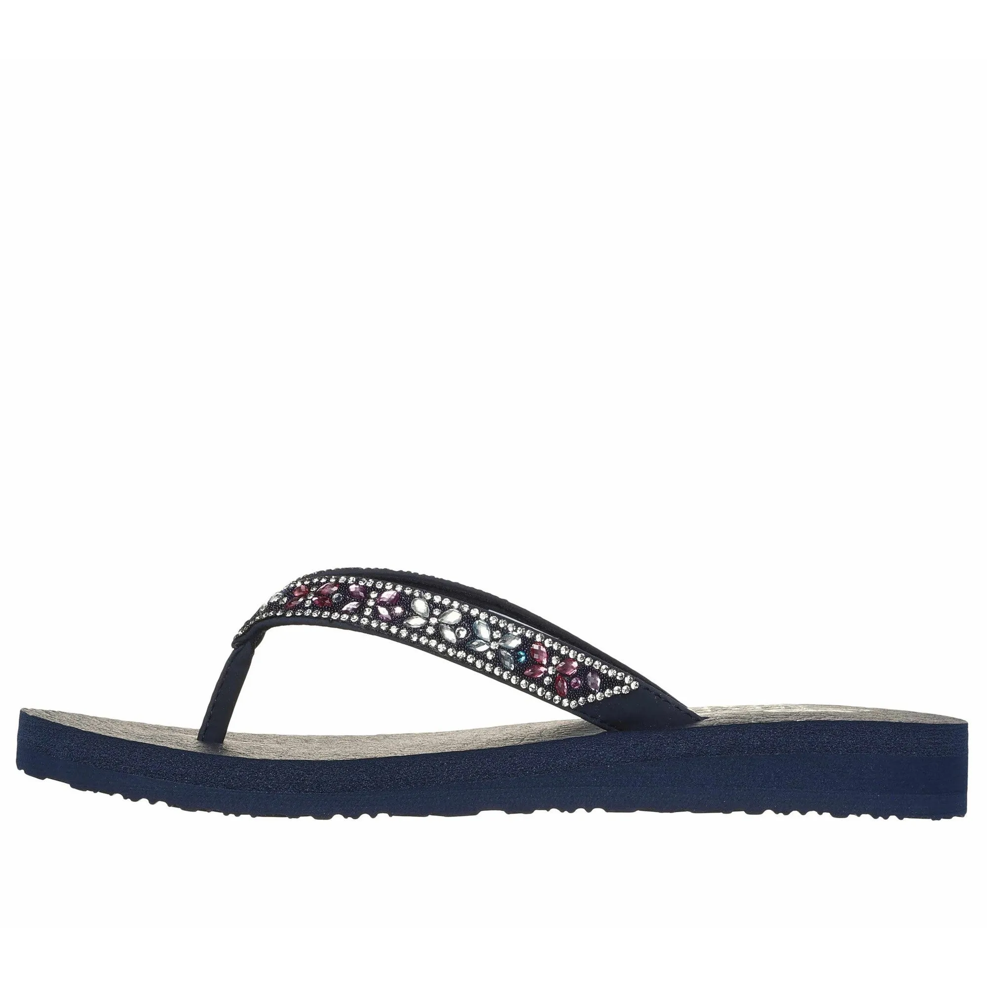 Skechers 119660 Meditation - Butterfly Garden Ladies Navy Vegan Sandals